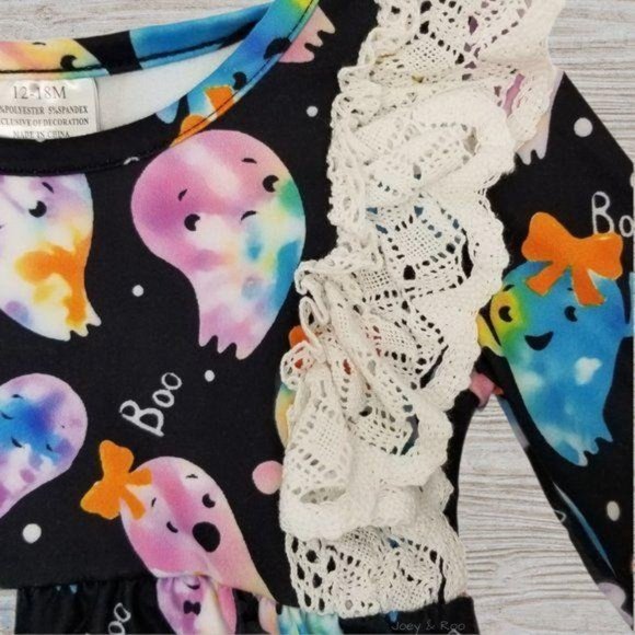 Rainbow Ghost Halloween Milk Silk Bodysuit - Picture 2 of 3